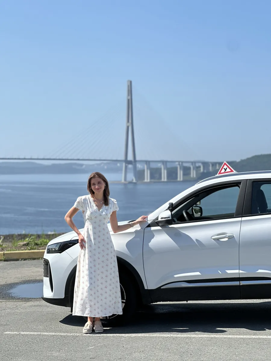 Ученик автошколы за рулём