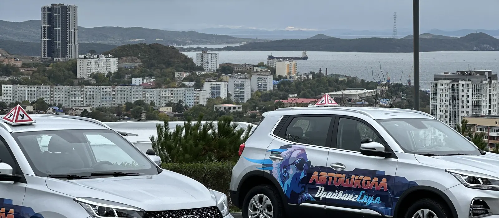 Учебные автомобили автошколы ДрайвингСкул во Владивостоке